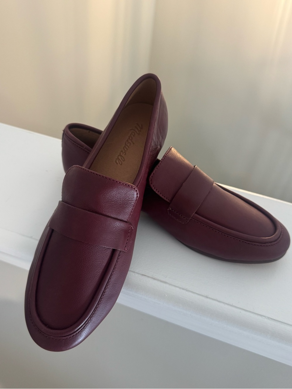 Madewell The Lacey Loafers in Burgundy US W 6.5 Like New